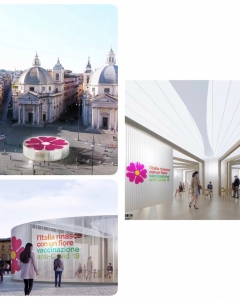 Italy conveys message of rebirth with primrose-shaped vaccine pavilions